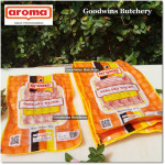 Aroma Bali frozen pork BACON STREAKY steak cuts 2.5cm 1" (price/pack 2pcs 550g)